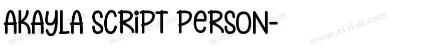Akayla Script PERSON字体转换